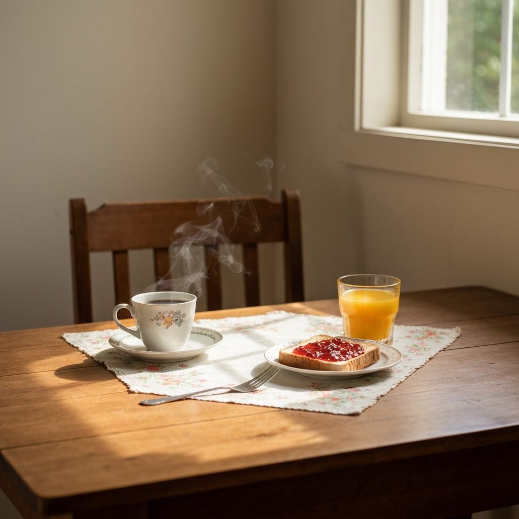 Morning breakfast time